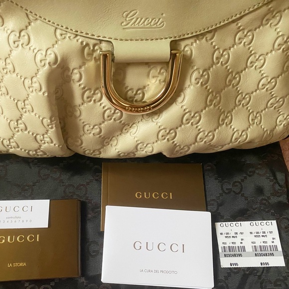 Gucci White Ivory Leather Shoulder Bag - Picture 7 of 9